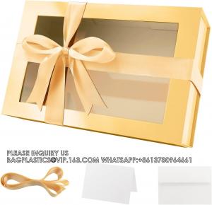 China Gold Gift Box For Present Contains Ribbon, Card, Bridesmaid Proposal Box, Extra Large Gift Box With Magnetic Lid on sale