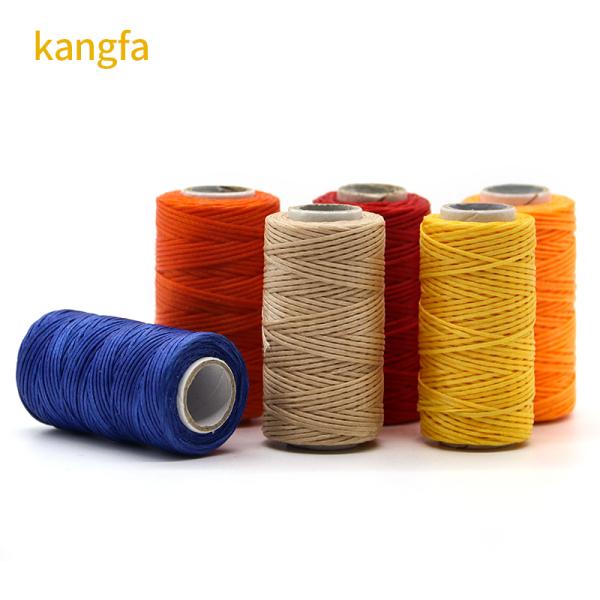 150d 0.8mm 30m Flat Waxed Polyester Thread for Bag Sewing 100% Polyester DIY Wax Cord