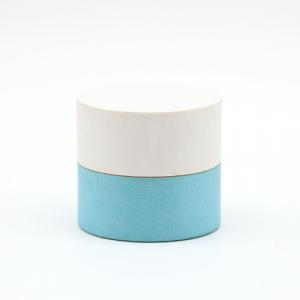 China Blue Recycled Paper Tube Packaging Box For Cosmetic Compact Powder on sale