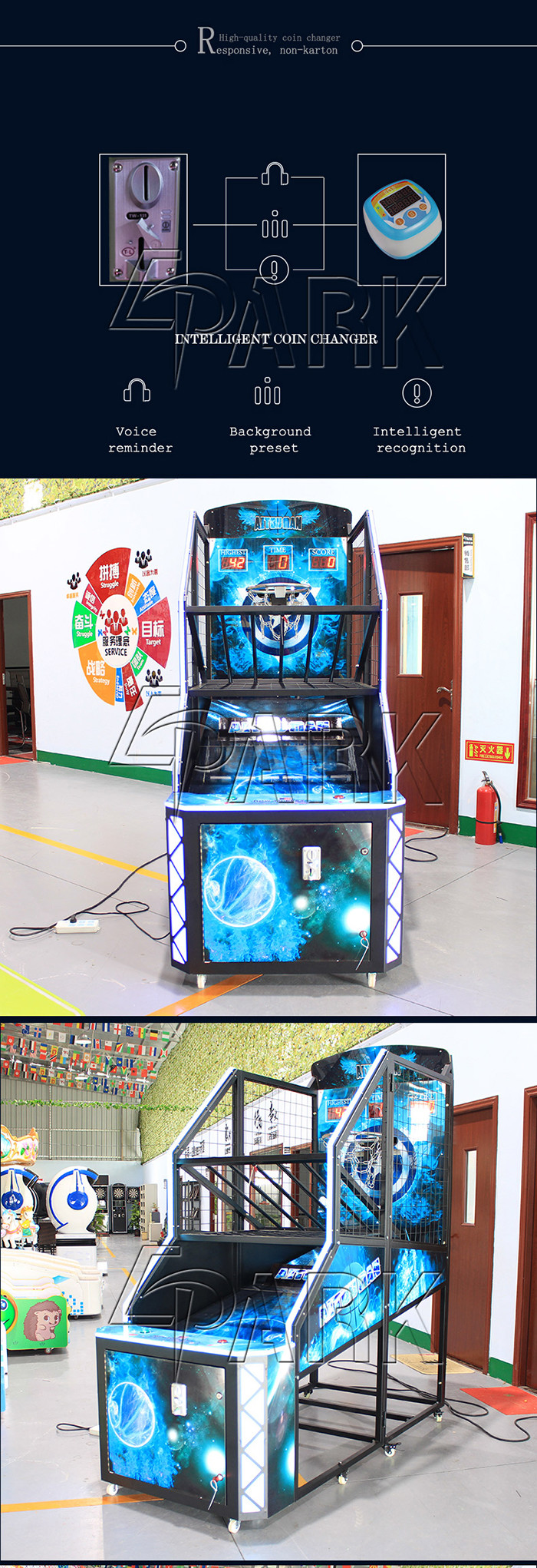 Coin Operated Arcade Sports Game Machine Of Throwing Basketball