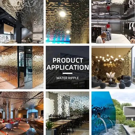 Decorative Flexional Water Ripple Wall Panel Sheet For Walls Design Decoration