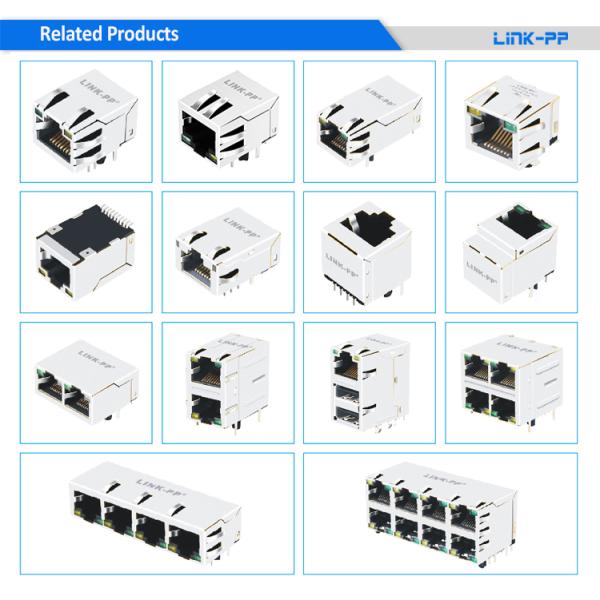546-844-19 Magnetic RJ45 1000 Base - T Jack Female Connector LPJK0071CNL