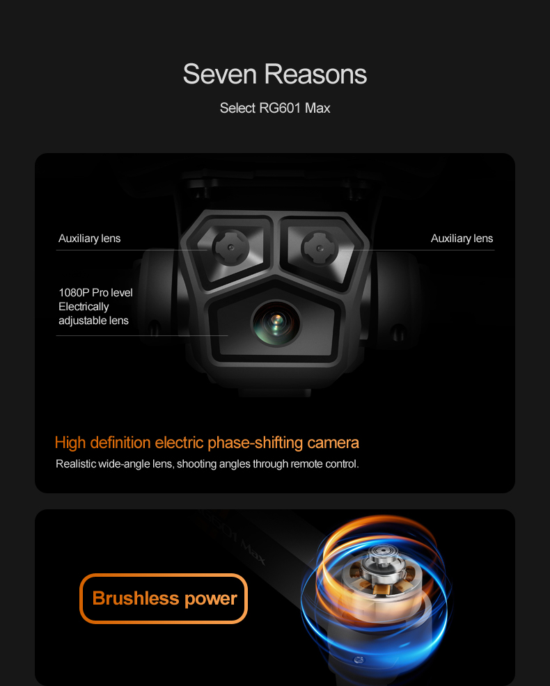 Beginner Drones Rg601 Max Gps Camera Drone 4k Professional With Dual Hd Camera Photography Brushless Motor Foldable Rc Helicopter Drone For Fun