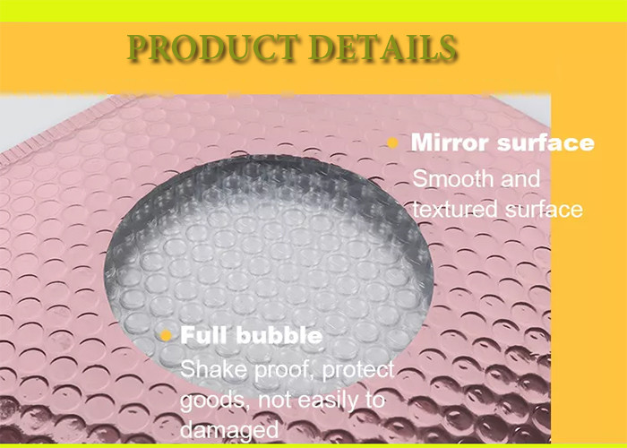 Aluminum Metallic Foil Poly Bubble Mailer Laser Decorative Shiny Sparkle 4x8