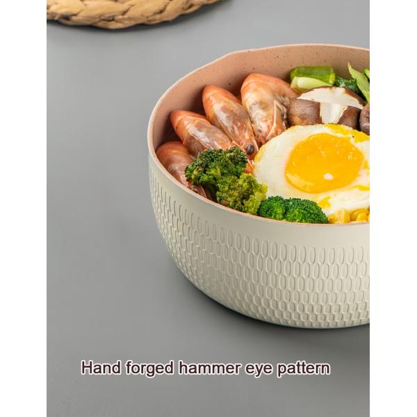 Kitchen Multi Coloured Small Cooking Pots With Wooden Handle