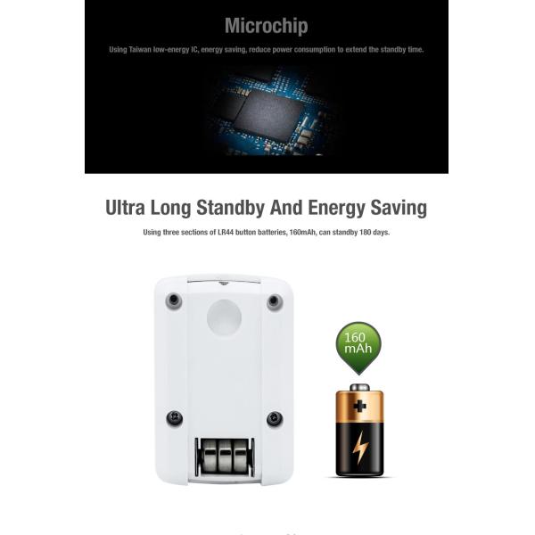 120dB Door Window Magnet Vibration Mini Alarm with Programmable Security Code CX306V