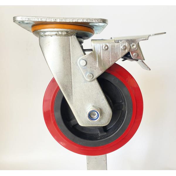 400kg Heavy Duty Red PU Caster Wheel