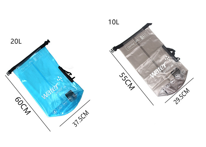 Canoe 10L 20L PVC Waterproof Dry Bag Backpack Outdoor Products For Camping