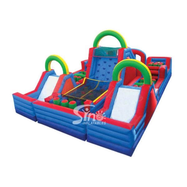 Outdoor Kids Commercial Inflatable Obstacle Course For Inflatable Playground Equipment