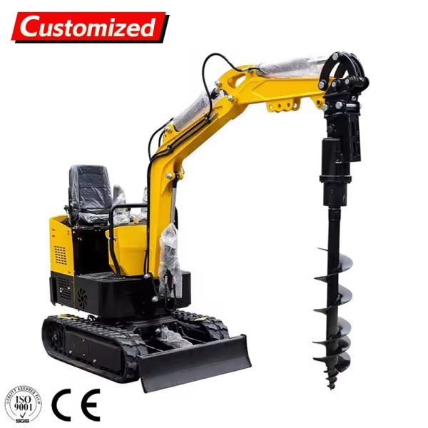 Customized screw pile driver excavators and deep hole drilling rigs for pile foundation excavation, suitable for utility pole pits, tree planting