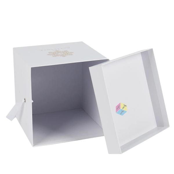 Factory Paper hat flower box customize square flower box for flower packaging