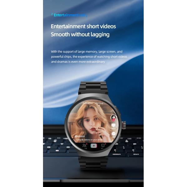 VP50 Smart Watch Android Smartwatch With 1.75'' Amoled Larger Screen 1500Mah Battery 800W Rotary HD Camera