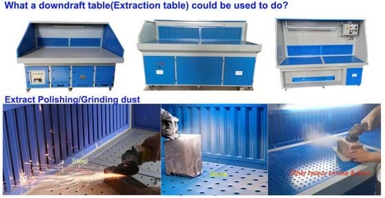 Vacuum Down Draft Cutting Table 2 HP Downdraft Dust Collection Table 120 VAC Single Phase 60Hz