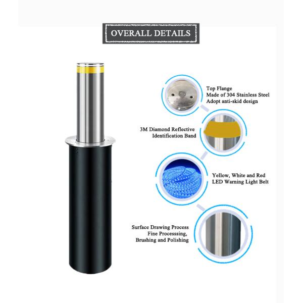 Remote Control Automatic Retractable Hydraulic Rising Bollards IP68