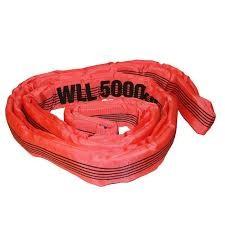Quality Red 5 Ton Polyester Lifting Sling EN1492-2 For Lifting Equipment Wear Resistance for sale