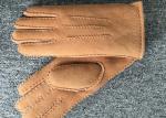 Sheepskin Leather Winter Finger Gloves , Genuine Sheepskin Extreme Cold Weather