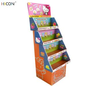 Quality Lovely 4-Tier Custom Cardboard Card Toys Display Stand for sale