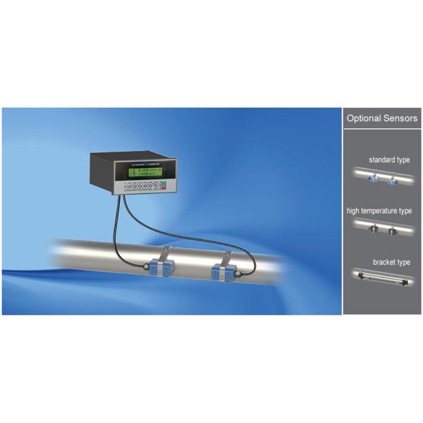 Clamp On Type Ultrasonic Flow Meter Panel Mount KUFS2000B with accuracy ≤1%