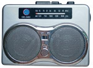Quality Plastic Silvery Cassette Tape Player Radio AM FM Radio Cassette Player Recorder for sale