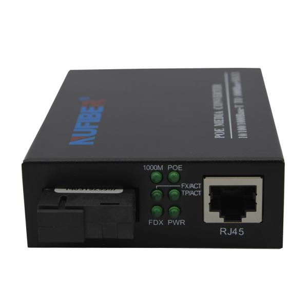 FCC Approved POE Powered Switch Single Mode Fiber Media Converter