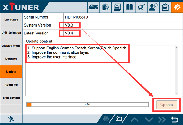 XTUNER T1 Truck Diagnostic Tool , Heavy Duty Intelligent Diagnostic Tool Support WIFI