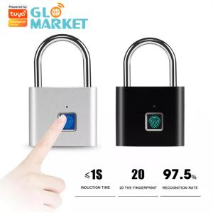 Tuya Smart Fingerprint Padlock Zinc Alloy Biometric Thumbprint Intelligent Door