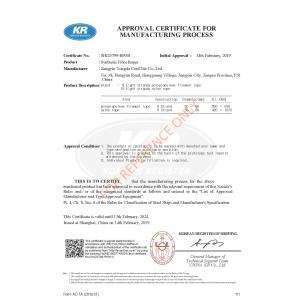 Jiangyin Yongda Cord Net Co., Ltd. Certifications