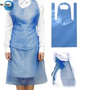 Quality Factory Wholesale Customized Color or Blue PE Apron Disposable Eco Friendly PE Apron for sale