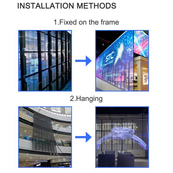 SMD1921 LED Transparent Display Screen P3.91 High Definition Viewing