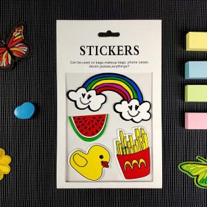 Quality PU 3D Custom Waterproof Stickers Repeated Pasting Die Cut Vinyl Stickers for sale