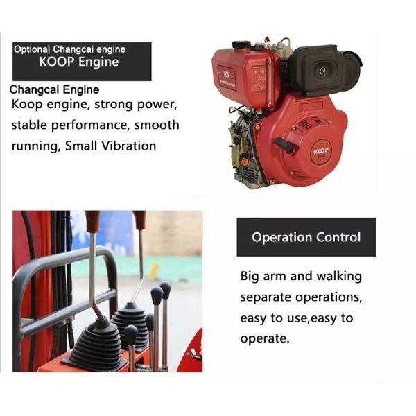 0.8Ton 1 Ton Mini Excavators Ripper Micro Excavator For Garden