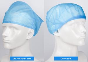 Quality Disposable Non Woven Medical Surgical Cap Hair Net Doctor Scrub Caps Round Mob Cap for sale