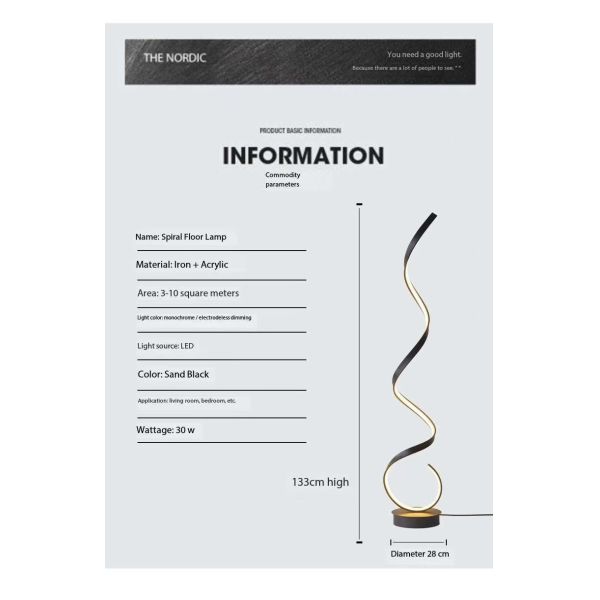 Modern Minimalist Living Room Sofa Vertical Floor Lamp Art Arc Smart Minimalist Hotel Design Bedroom Bedside LED Floor Light