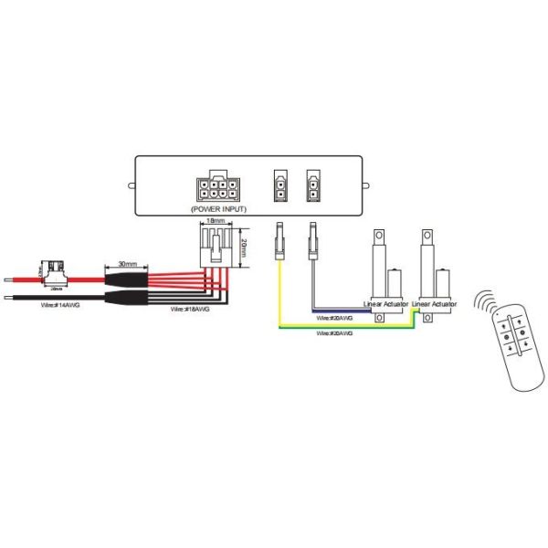 DC Heavy-duty Electric Actuator Controller Individual Wireless Remote Control Kit