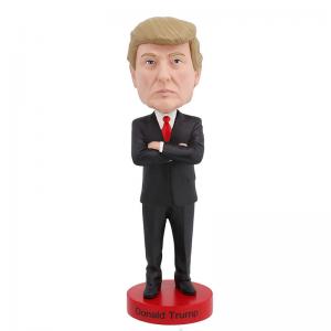 Quality 14CM Tall Donald John Trump Figure Polyresin Decorations for sale