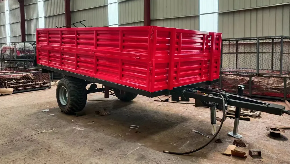7C Series Single Axle Farm Trailer – Durable, Reliable, for 12-80hp Tractors, Dumping & Non-Dumping Options Agricultural Trolley Farming Trailer for