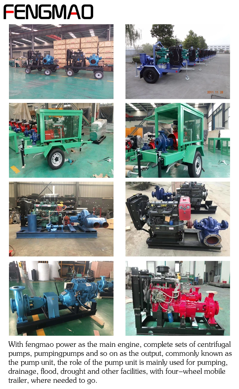 3000rpm Trailer Mounted Water Pump Agricultural Irrigation Water Pump 10kW