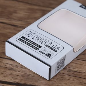 Custom White Cardboard Folding Paper Box Data Line Packaging Electronics