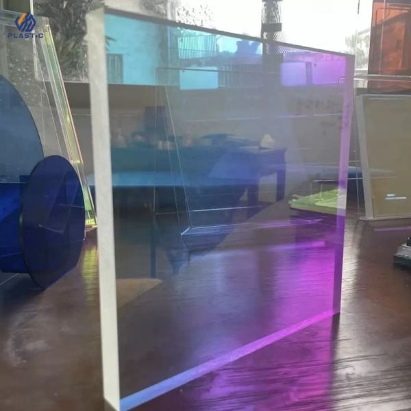 Highly Resilient Rainbow Acrylic Sheet Heat Resistance Iridescent Plexiglass Sheet