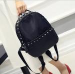 Rivet new Korean women shoulder bag nylon oxford fabric with leather travel bag