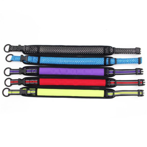 Neoprene Lining dog Collar Leash Set Reflective Webbing Quick Release Buckle Collar With Traction Rope Set Dog Leash