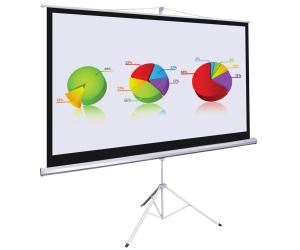 Quality 84 tripod portable projector screen Stand With Black , Matte White Fabric for sale