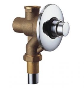 Quality Brass Chrome Plated Toilet Flush Valves Brass Flusher for Home , Button Type for sale