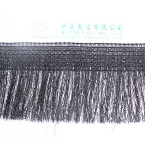 Black 4.5cm Multi Layer Nylon Fringe Tassel Trim