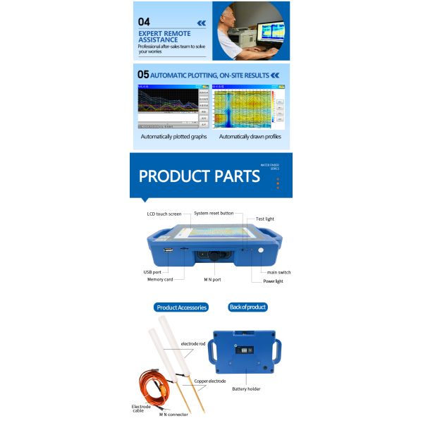 PQWT S300 Underground Water Detector 300m Depth Electromagnetic Finder