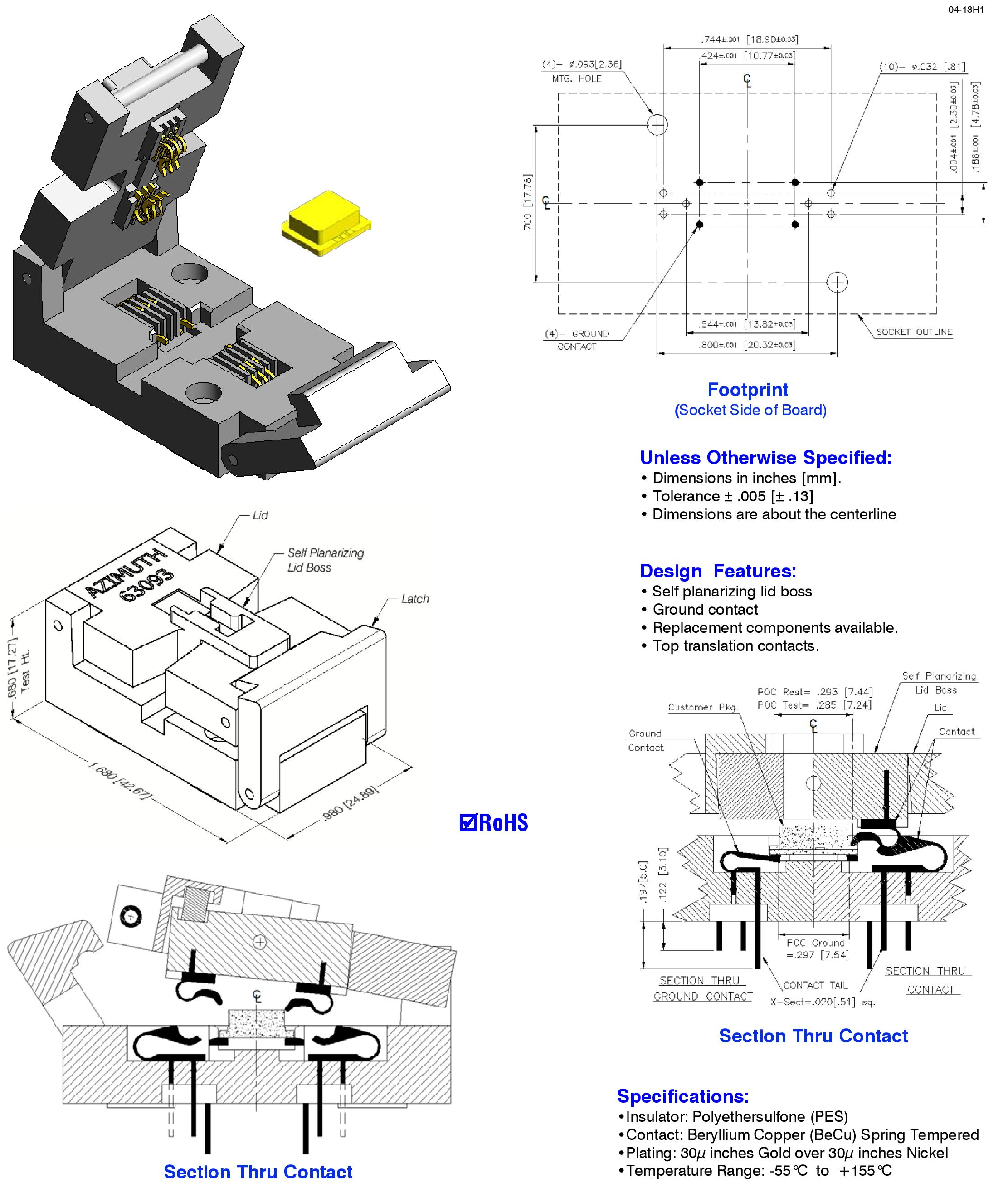 Asymmetric MMIC Package 63093T Take Your Business to the Next Level with Contactor and Durable