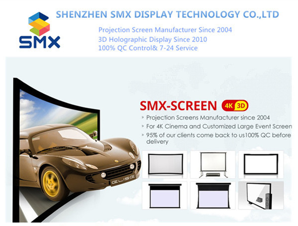 8cm Width Full HD Fixed Frame Screen , Fabric For Projection Screen