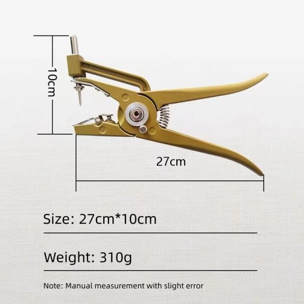 Sheep Goat Cow Cattle Tag Applicator 27cm Hydraulic Tagging Pliers