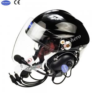 China Black Pilot helmet light Aviation helmet high quality aircraft helmet black color flight helmet 4 size on sale