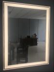 Square And Circle Illuminated Bathroom Mirrors With ABS Plastic Frame